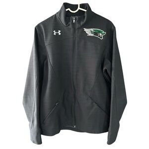 Under Armour Cold Gear Infrared Black Full-Zip  Loose Fit Jacket Applique Sz M